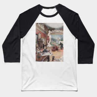 Interior of the Furstenberg Gallery by Carl Larsson Baseball T-Shirt